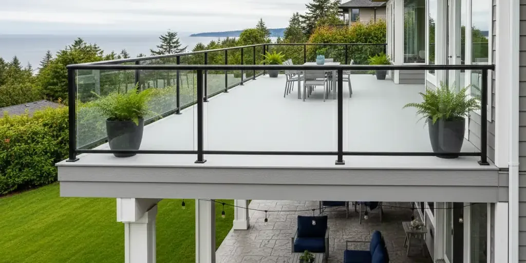 vinyl deck with a view